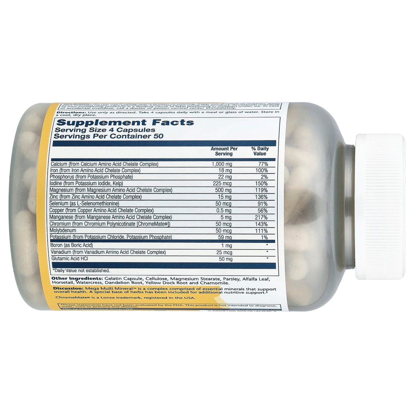 Solaray, Mega Multi Mineral™, 200 Capsules - Image 2