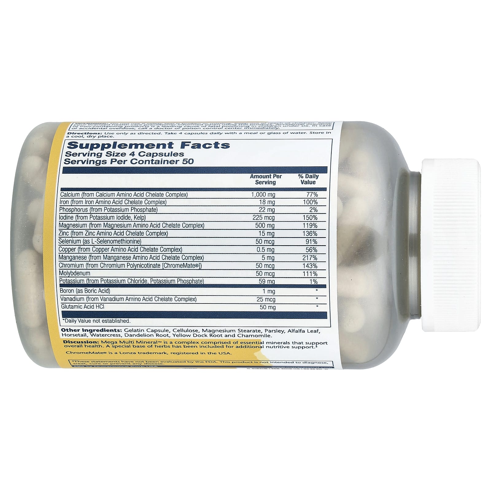 Solaray, Mega Multi Mineral™, 200 Capsules - Image 2