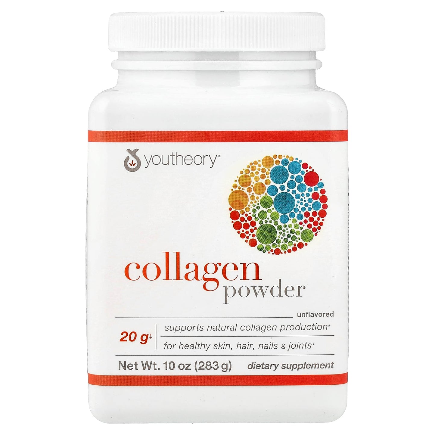 Youtheory, Collagen Powder, Unflavored, 10 oz (283 g) - Image 1
