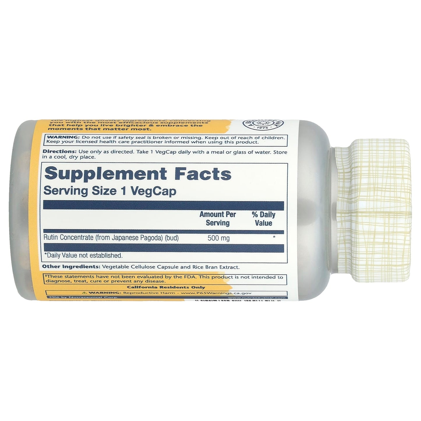 Solaray, Rutin, 500 mg, 90 VegCaps - Image 2