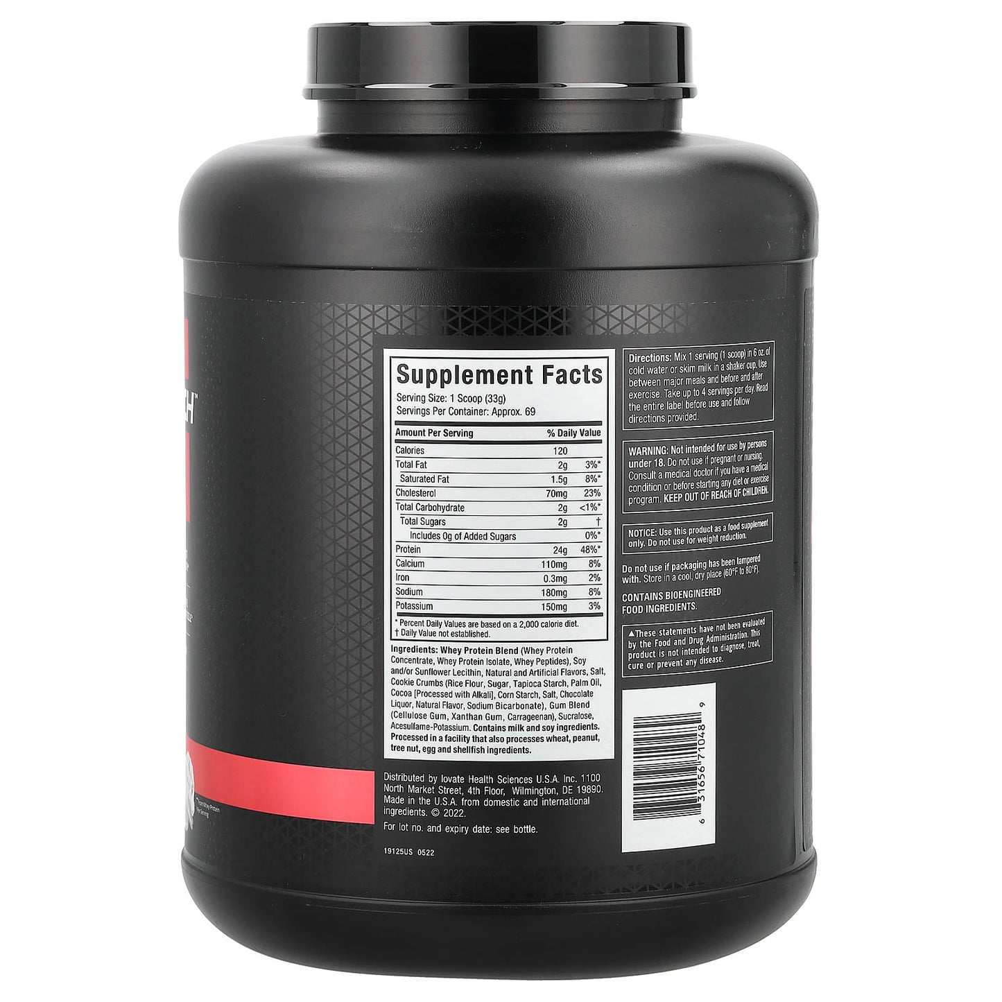 MuscleTech, Nitro-Tech™ 100% Whey Gold, Cookies and Cream, 5 lbs (2.27 kg) - Image 2