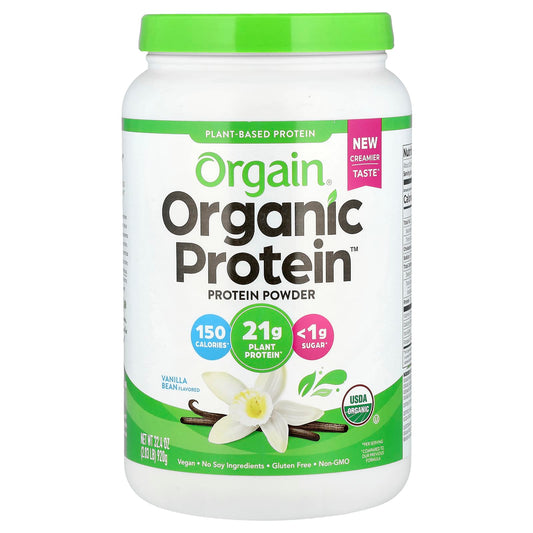 Orgain, Organic Protein™ Powder, Plant Based, Vanilla Bean, 2.03 lb (920 g) - Image 1