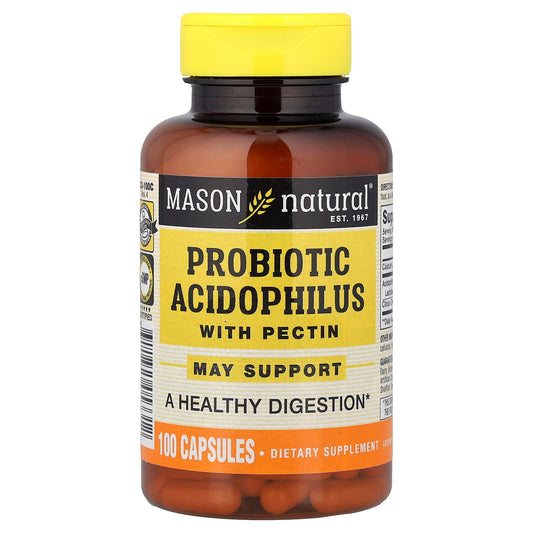 Mason Natural, Probiotic Acidophilus with Pectin, 100 Capsules - Image 1