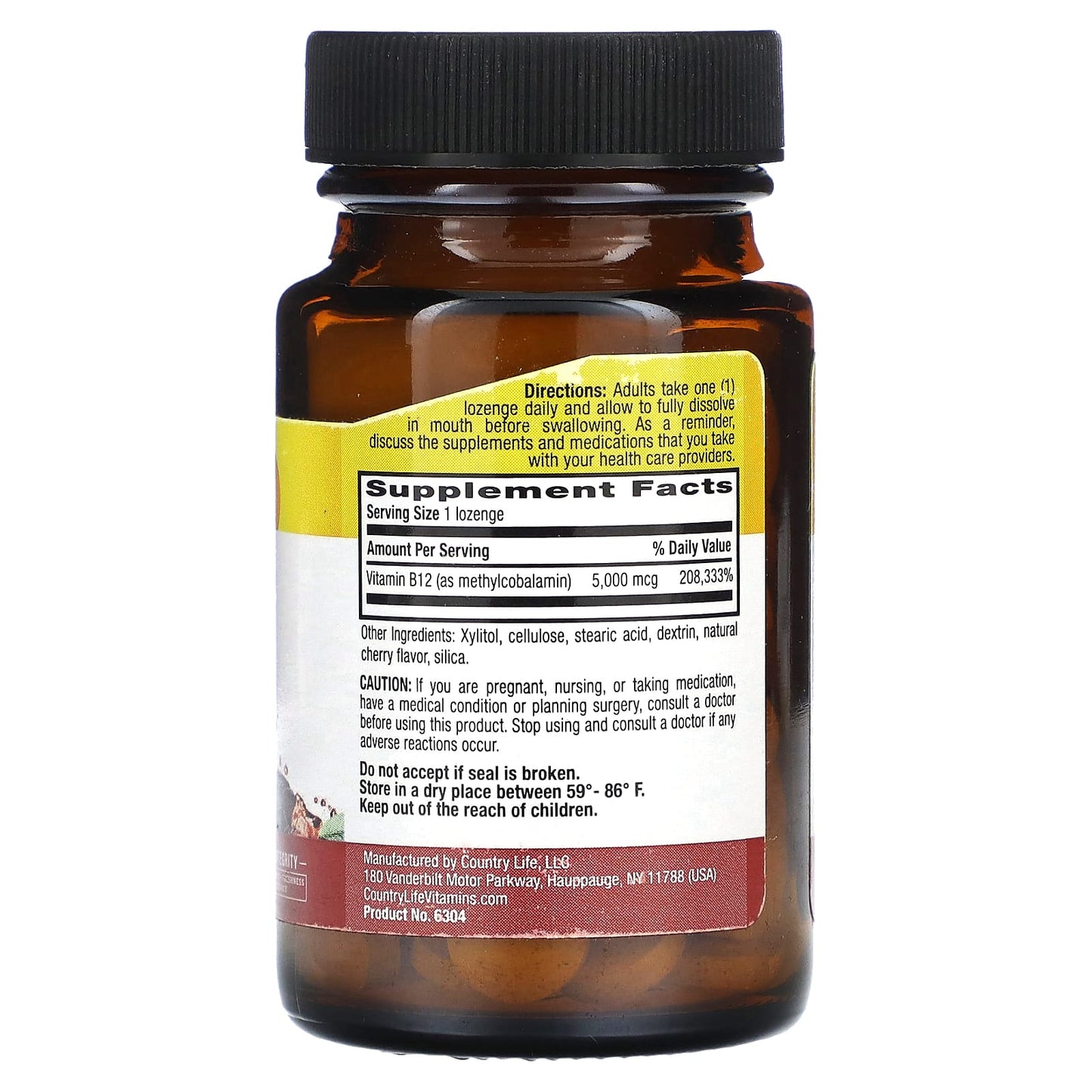 Methyl B12 Supplement by Country Life - 5,000 mcg, 60 Lozenges - Image 2