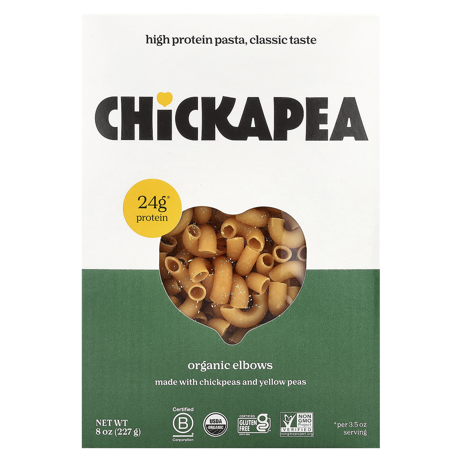 High-Protein Organic Pasta by Chickapea, 8 oz, Vegan & Gluten-Free - Image 1