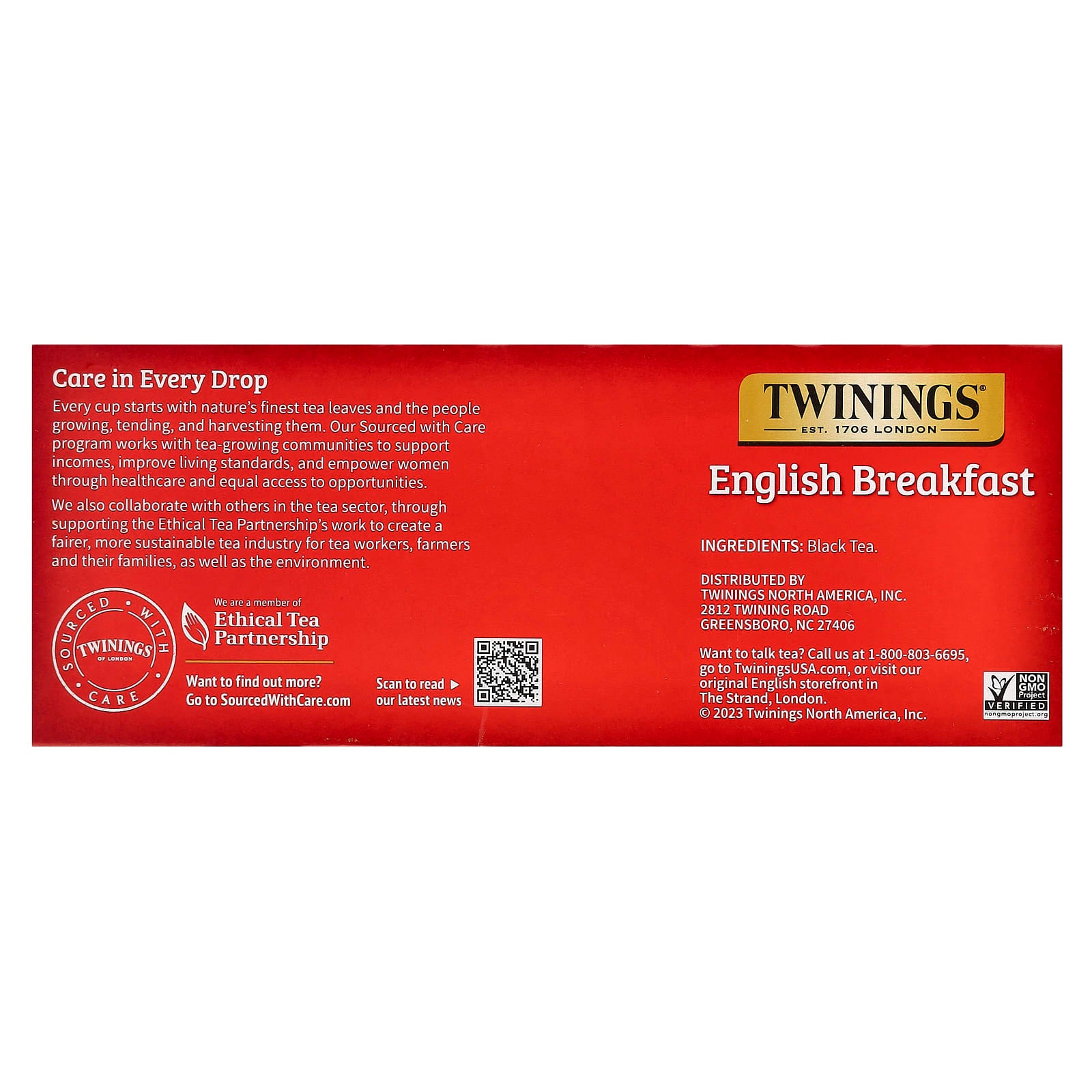 Twinings, Pure Black Tea, English Breakfast, 100 Tea Bags, 7.05 oz (200 g) - Image 2