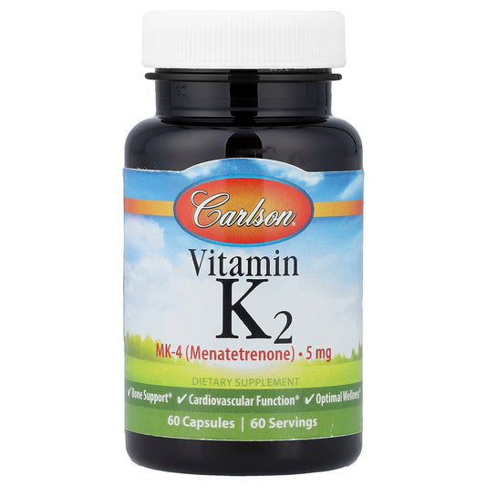 Carlson Vitamin K2 MK-4 5mg Supports Bone & Heart Health - Image 1