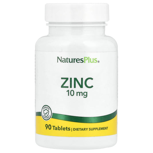 NaturesPlus, Zinc, 10 mg, 90 Tablets - Image 1