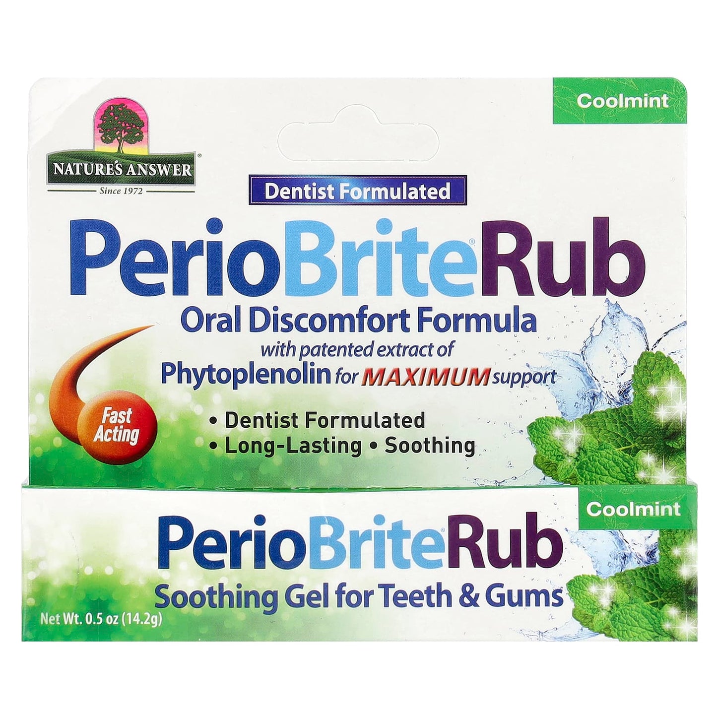 Nature's Answer, PerioBrite®Rub, Soothing Gel for Teeth & Gums, Coolmint, 0.5 oz (14.2 g) - Image 2