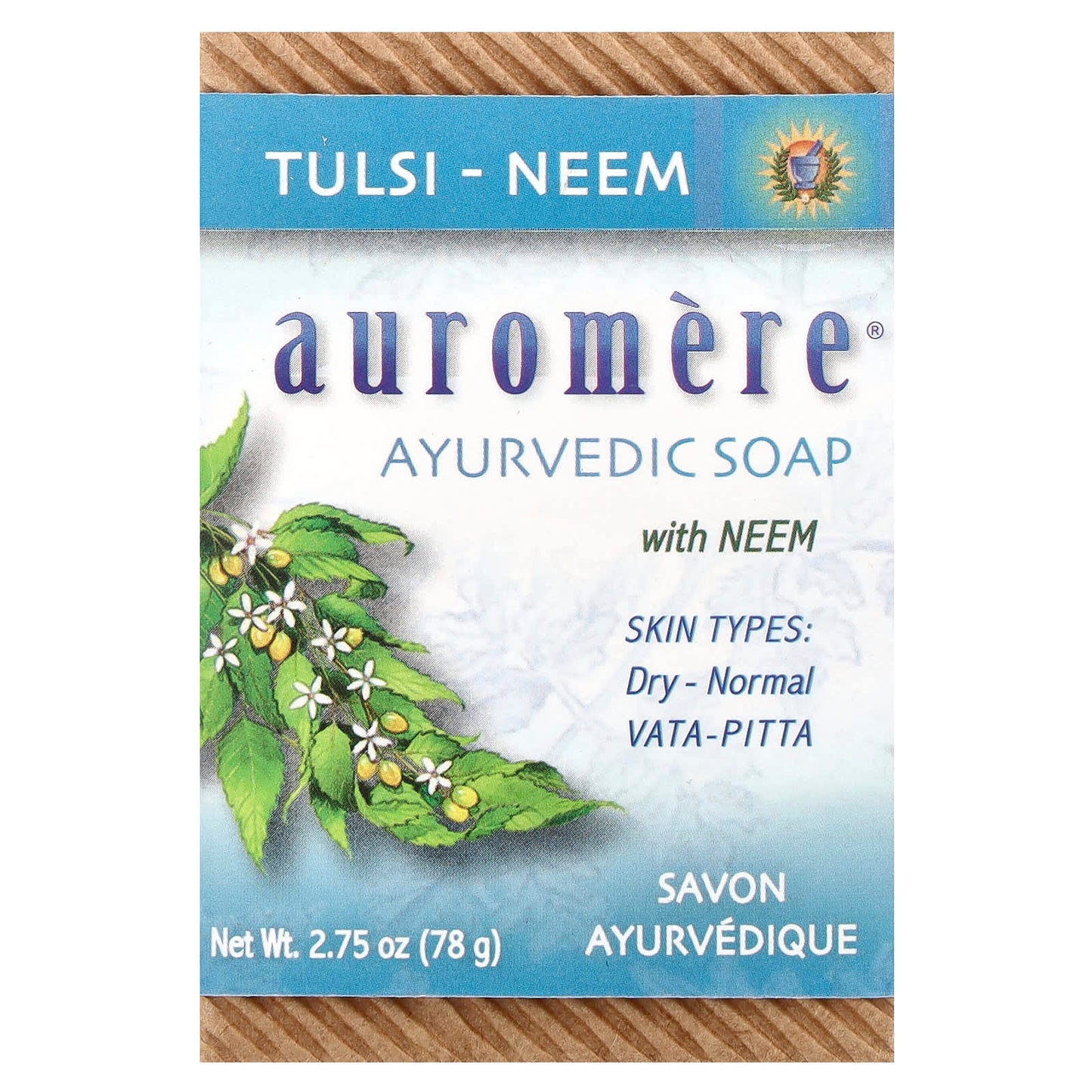 Auromere Ayurvedic Neem Soap for Dry Skin, Vegan, Cruelty-Free - Image 1