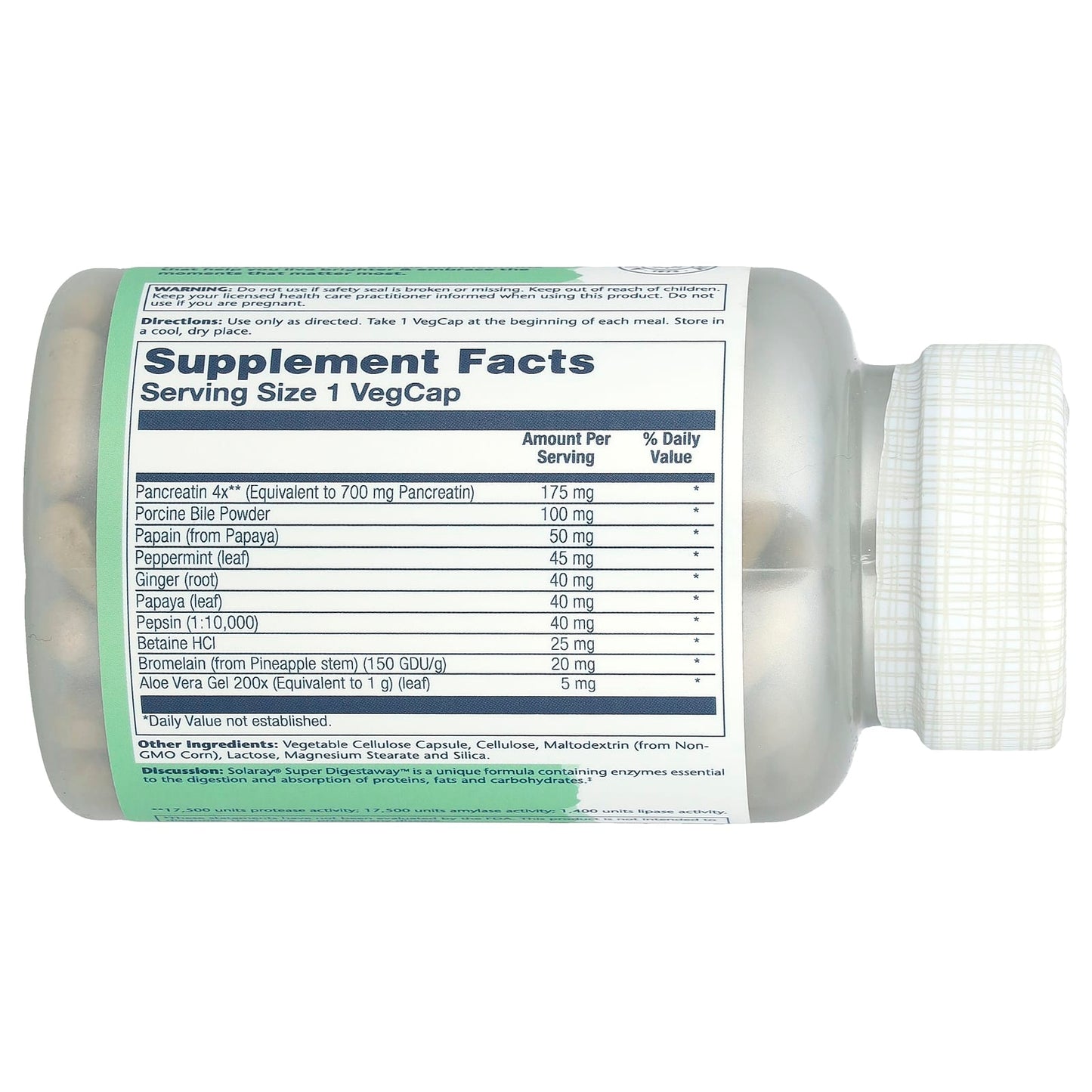 Solaray, Super Digestaway™, 180 VegCaps - Image 2