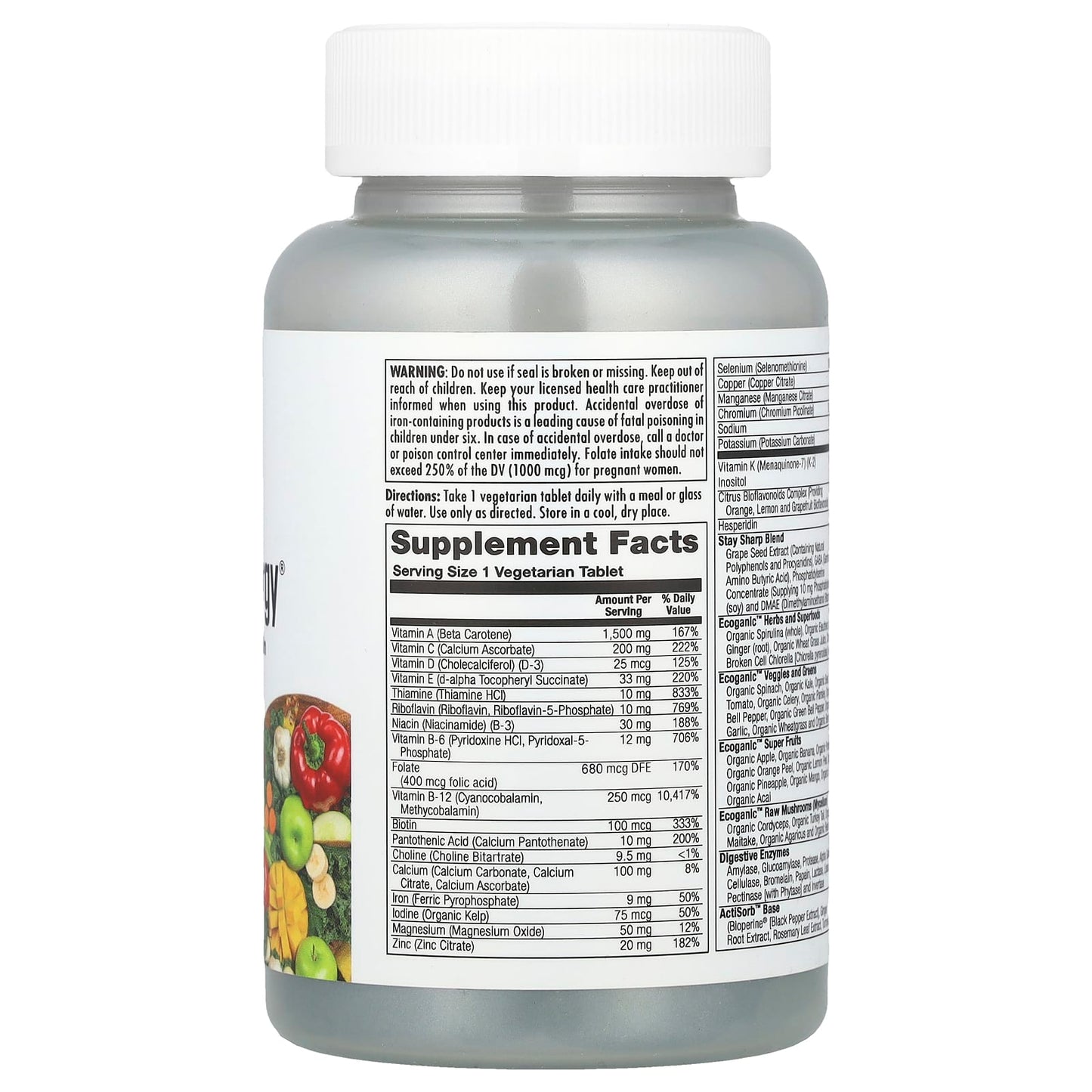 KAL Enhanced Energy Teen Multivitamin 60 VegTabs - Image 2