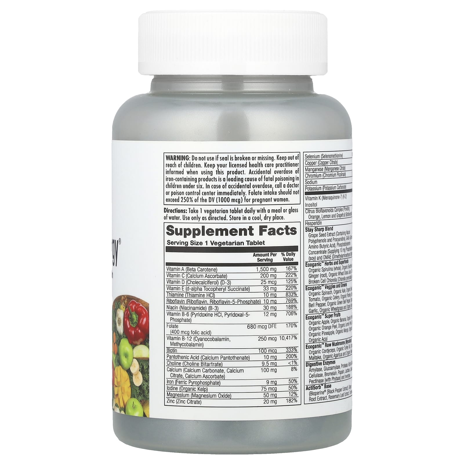 KAL Enhanced Energy Teen Multivitamin 60 VegTabs - Image 2