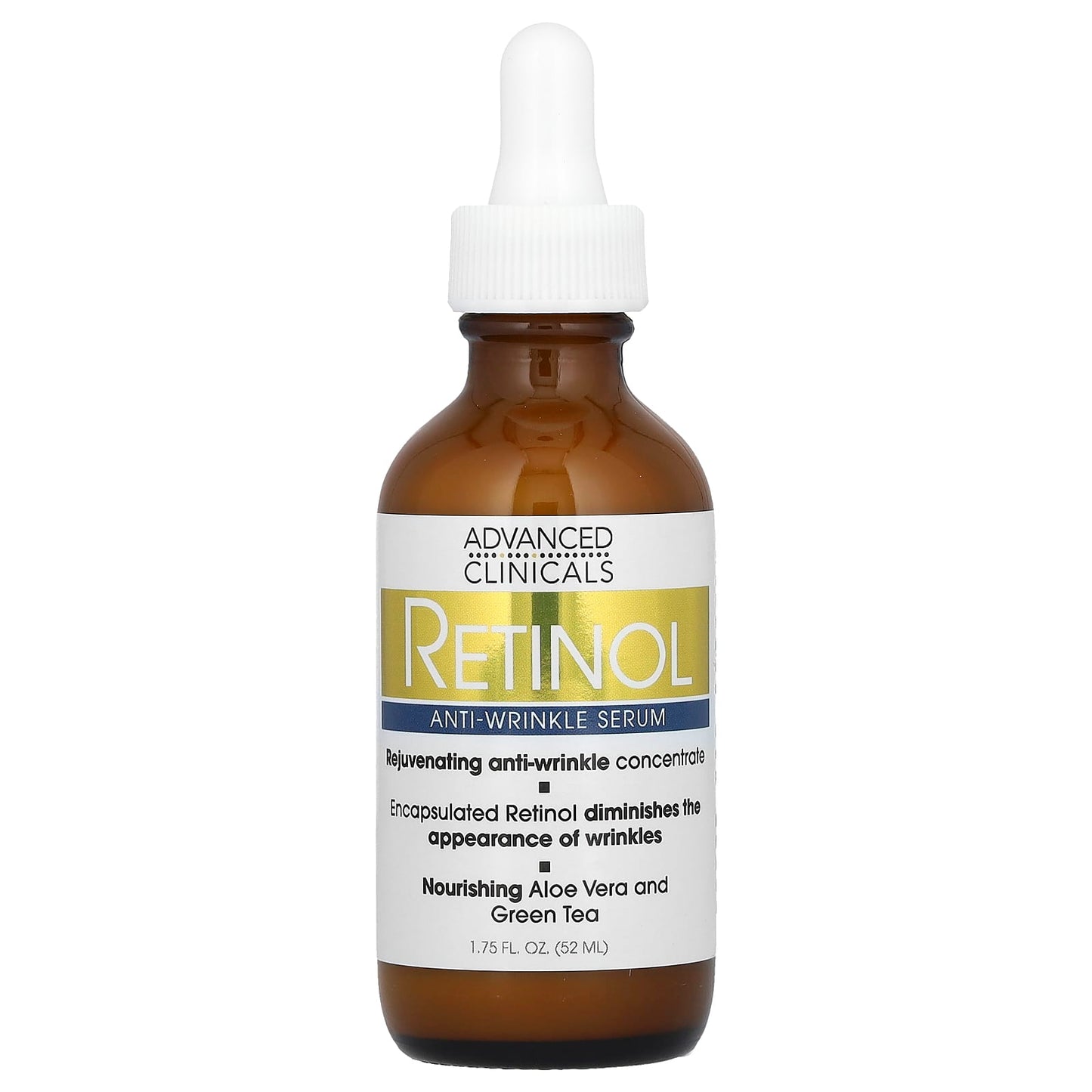 Advanced Clinicals Retinol Serum for Anti-Aging & Wrinkle Reduction, 1.75 fl oz - Image 1