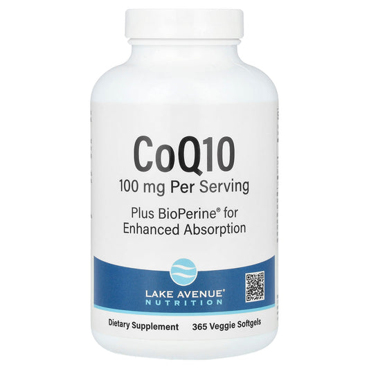 CoQ10 Plus BioPerine for Enhanced Cardiovascular Health - 365 Veggie Softgels - Image 1