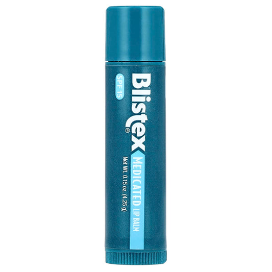 Blistex Medicated Lip Balm, SPF 15, 0.15 oz - Soothe Chapped Lips & Prevent Sunburn - Image 1