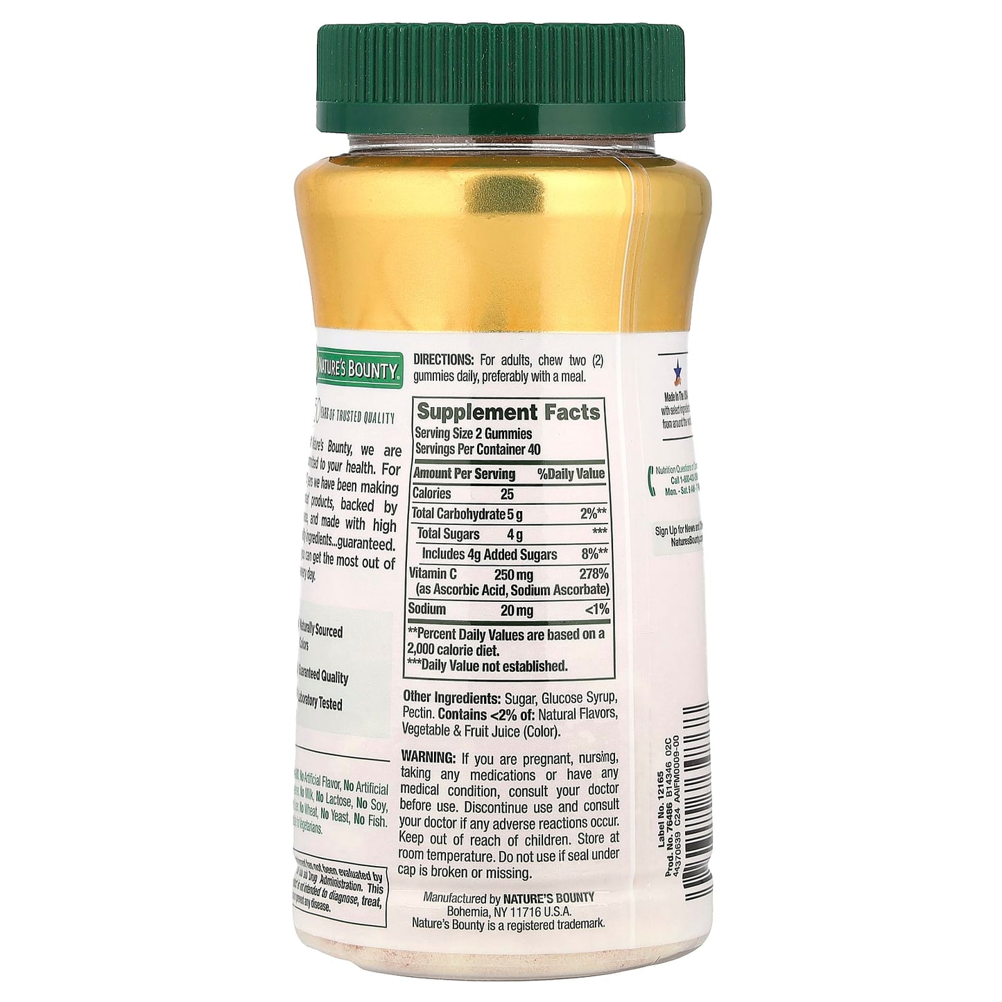 Nature's Bounty, Vitamin C Gummies, Orange, 80 Gummies - Image 2