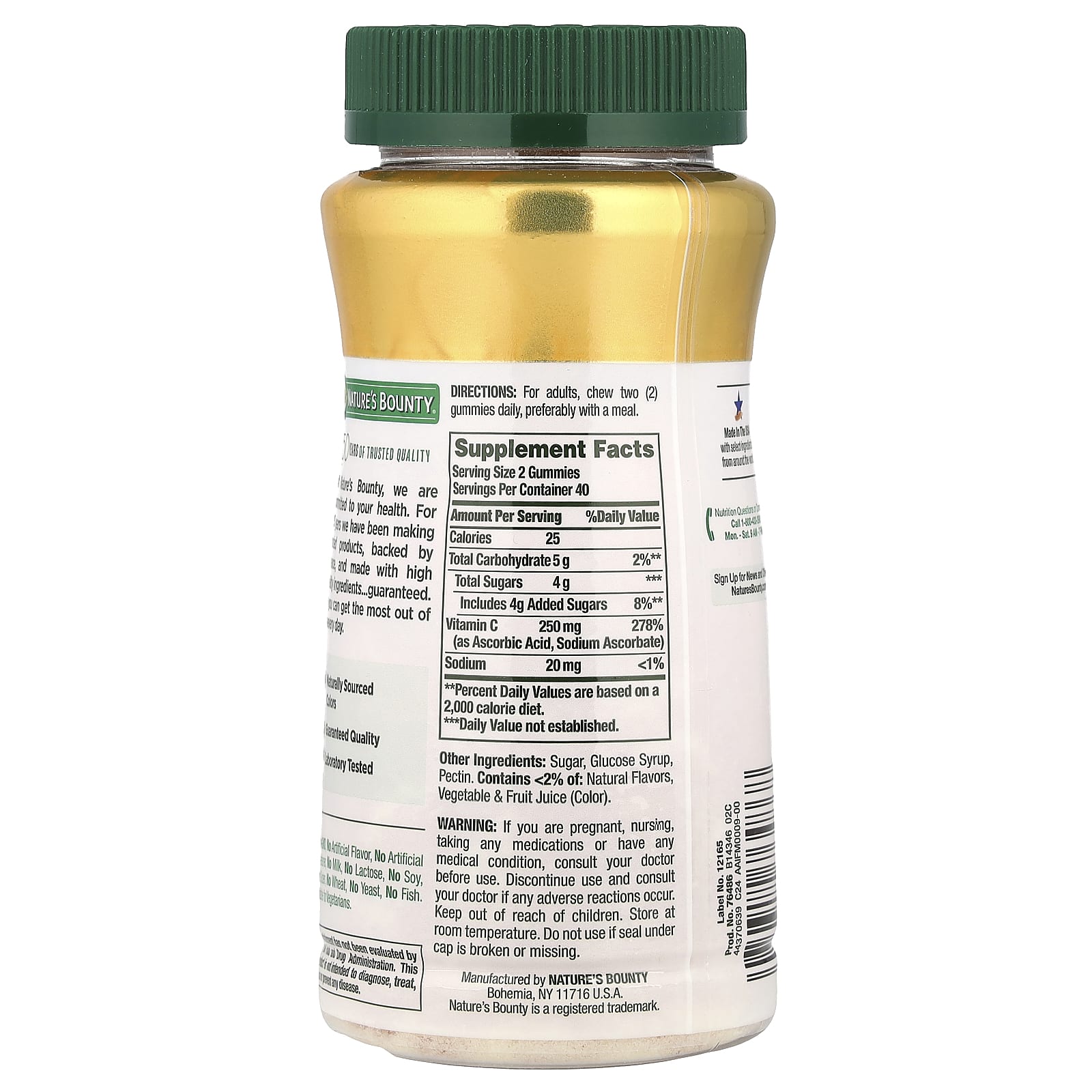 Nature's Bounty, Vitamin C Gummies, Orange, 80 Gummies - Image 2