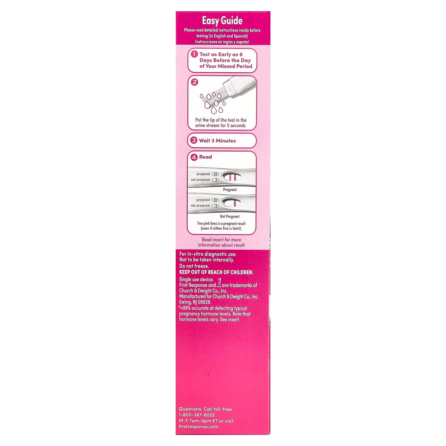 Early Result Pregnancy Test, 3-Count by First Response - 99% Accurate - Image 2