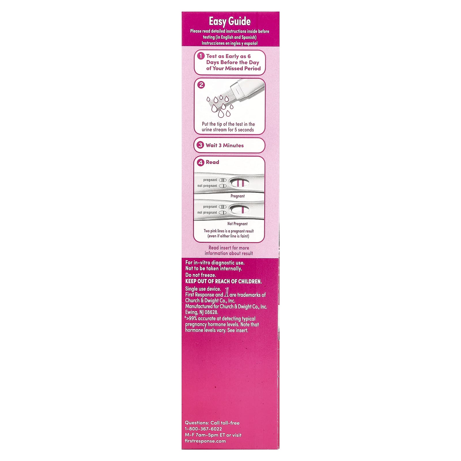 Early Result Pregnancy Test, 3-Count by First Response - 99% Accurate - Image 2