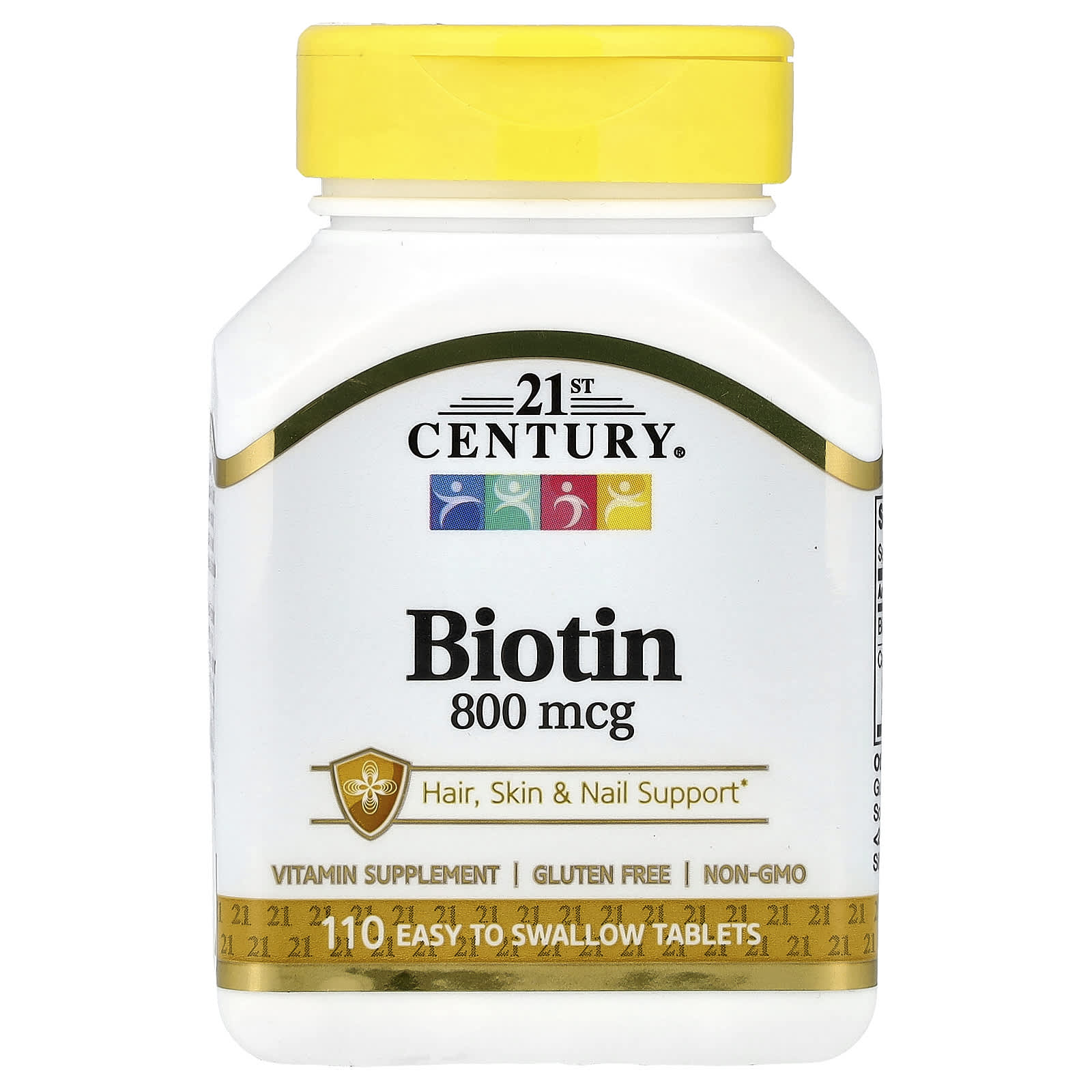 Biotin Hair, Skin & Nail Support Supplement by 21st Century - Image 1