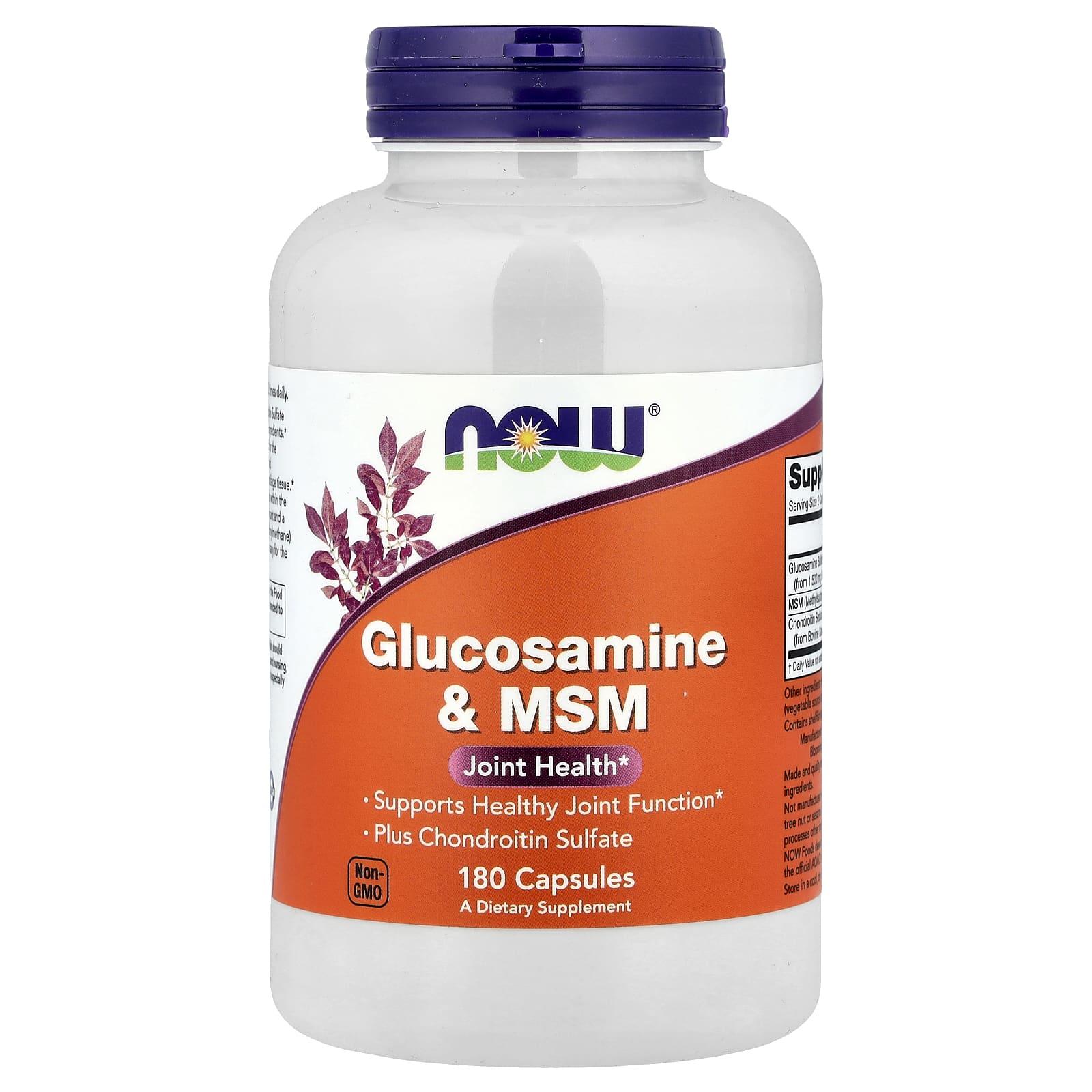 NOW Foods, Glucosamine & MSM, 180 Capsules - Image 1