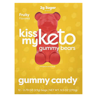 Indulge in Keto Bliss with Kiss My Keto Fruity Gummy Bears - 12 Packs