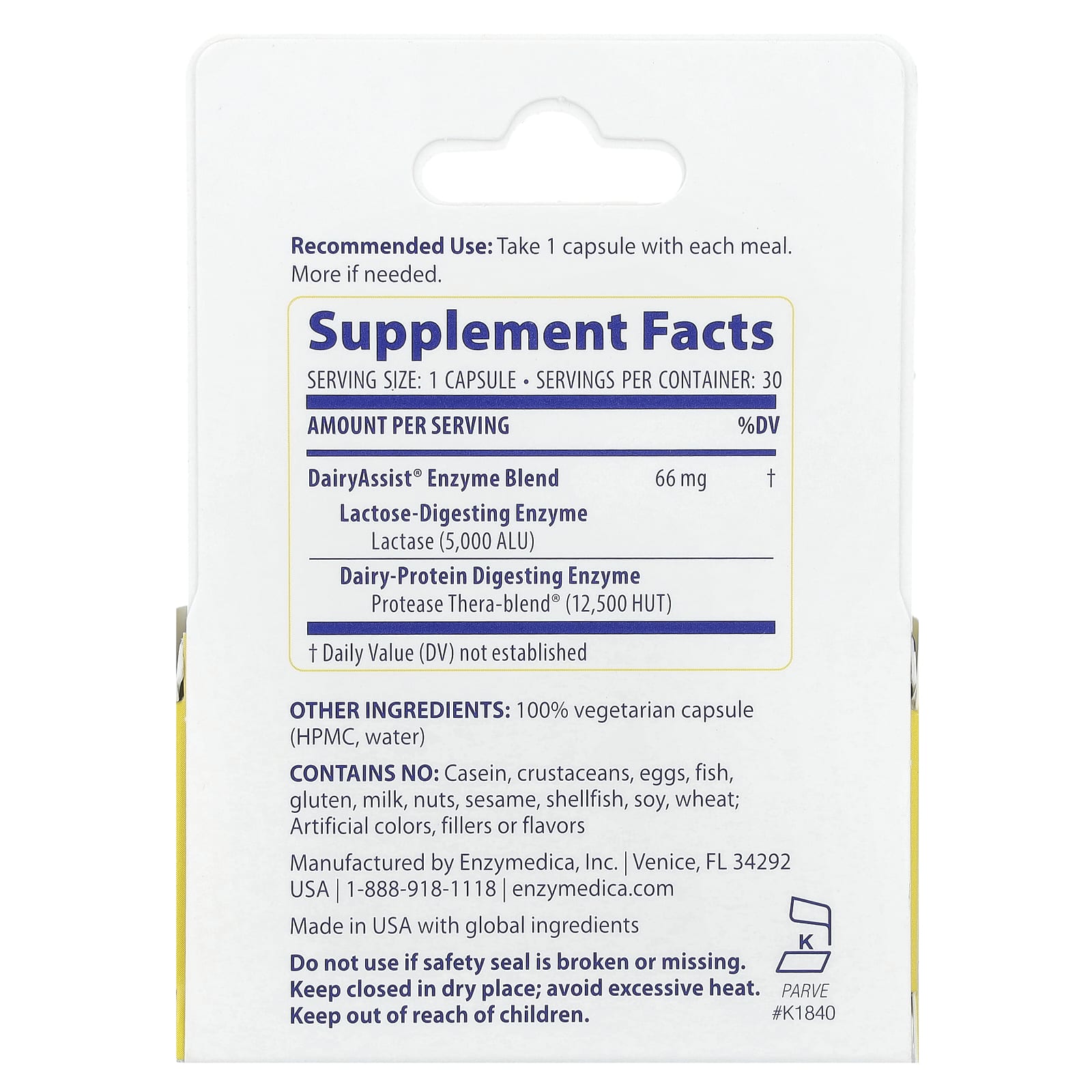 DairyAssist by Enzymedica - Complete Dairy Digestion Formula - Image 2