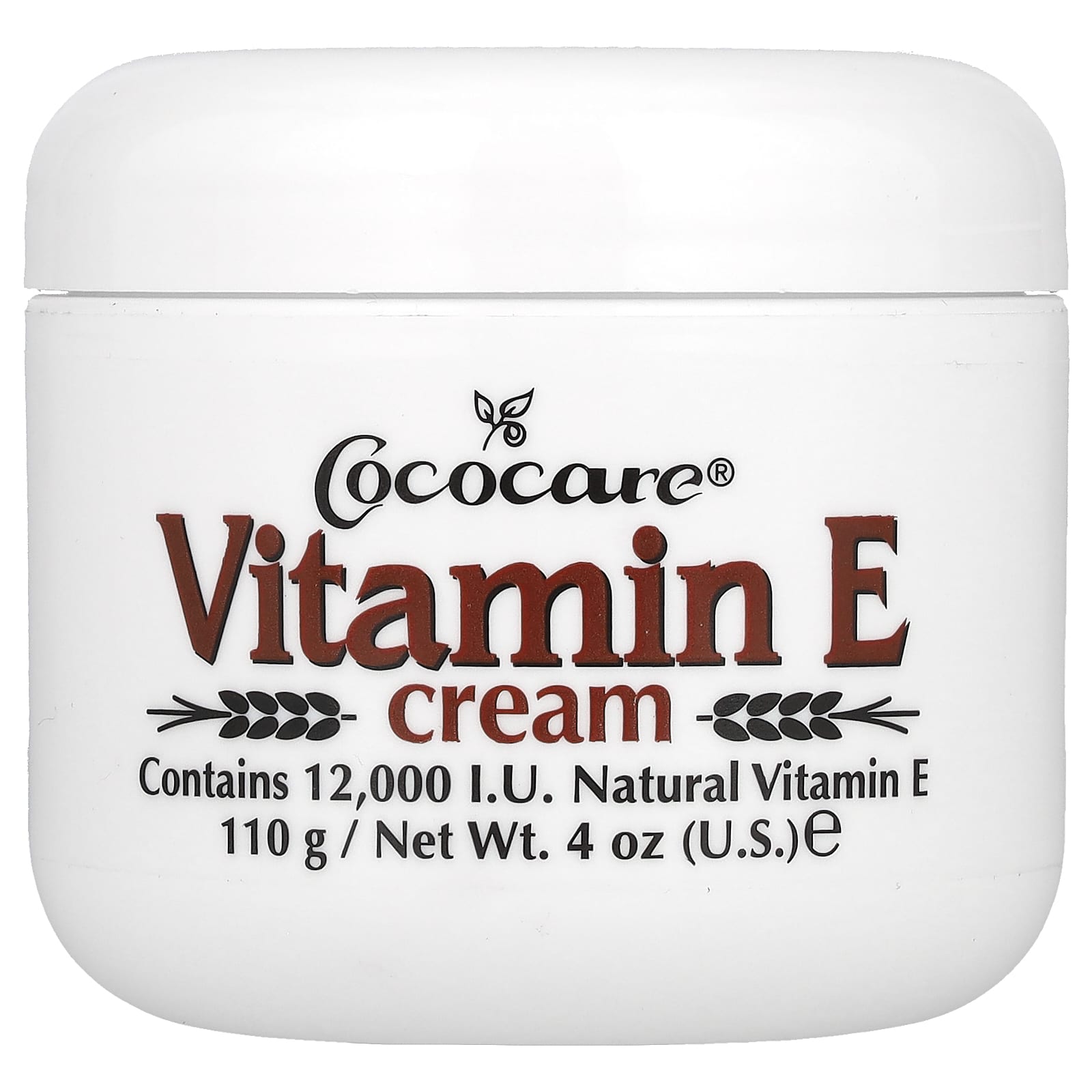 Vitamin E Moisturizing Cream by Cococare, 4 oz, Paraben-Free - Image 1