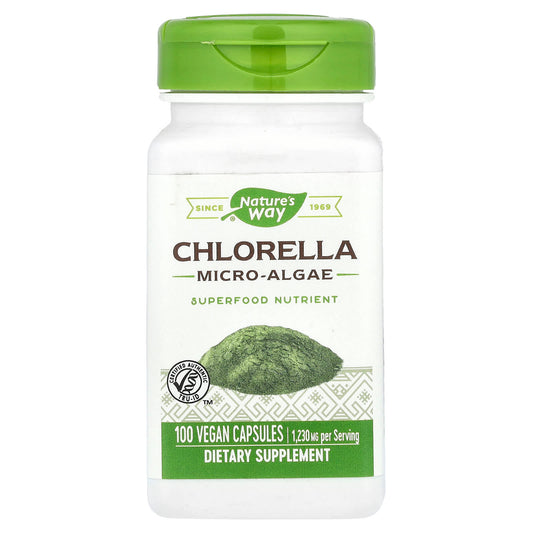Nature's Way, Chlorella, Micro-Algae, 100 Vegan Capsules (410 mg per Capsule) - Image 1