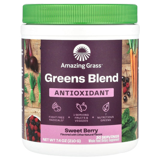 Amazing Grass Green Blend Antioxidant Powder - Sweet Berry Flavor 7.4 oz - Image 1