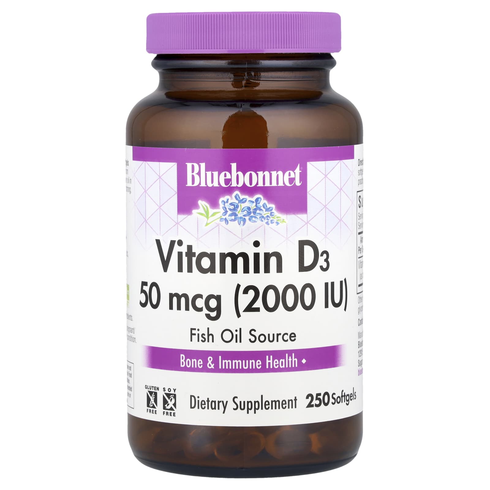 Boost Bone Health with Bluebonnet Nutrition Vitamin D3 50 mcg Softgels - Image 1