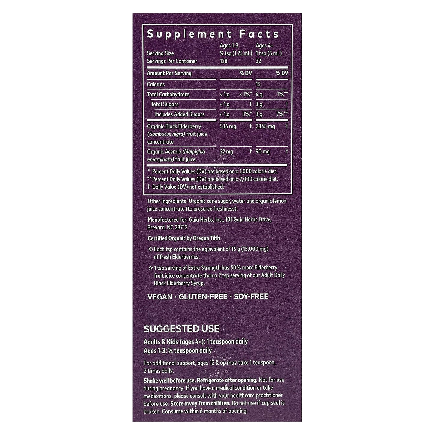 Extra Strength Black Elderberry Syrup for Immune Health | USDA Organic - Image 2