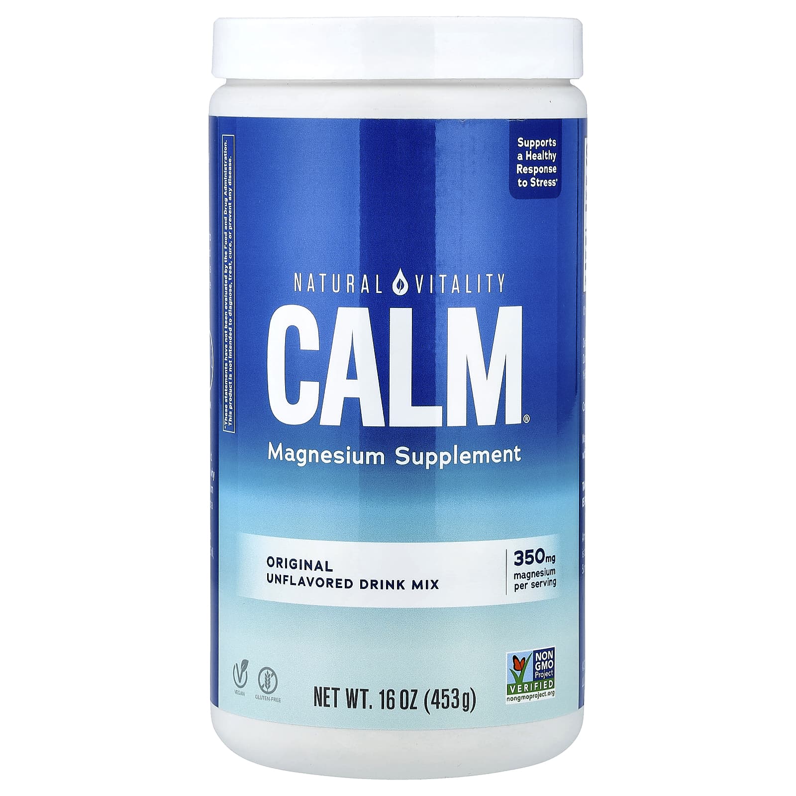 Natural Vitality, CALM®, Magnesium Supplement Drink Mix, Original Unflavored, 16 oz (453 g) - Image 1