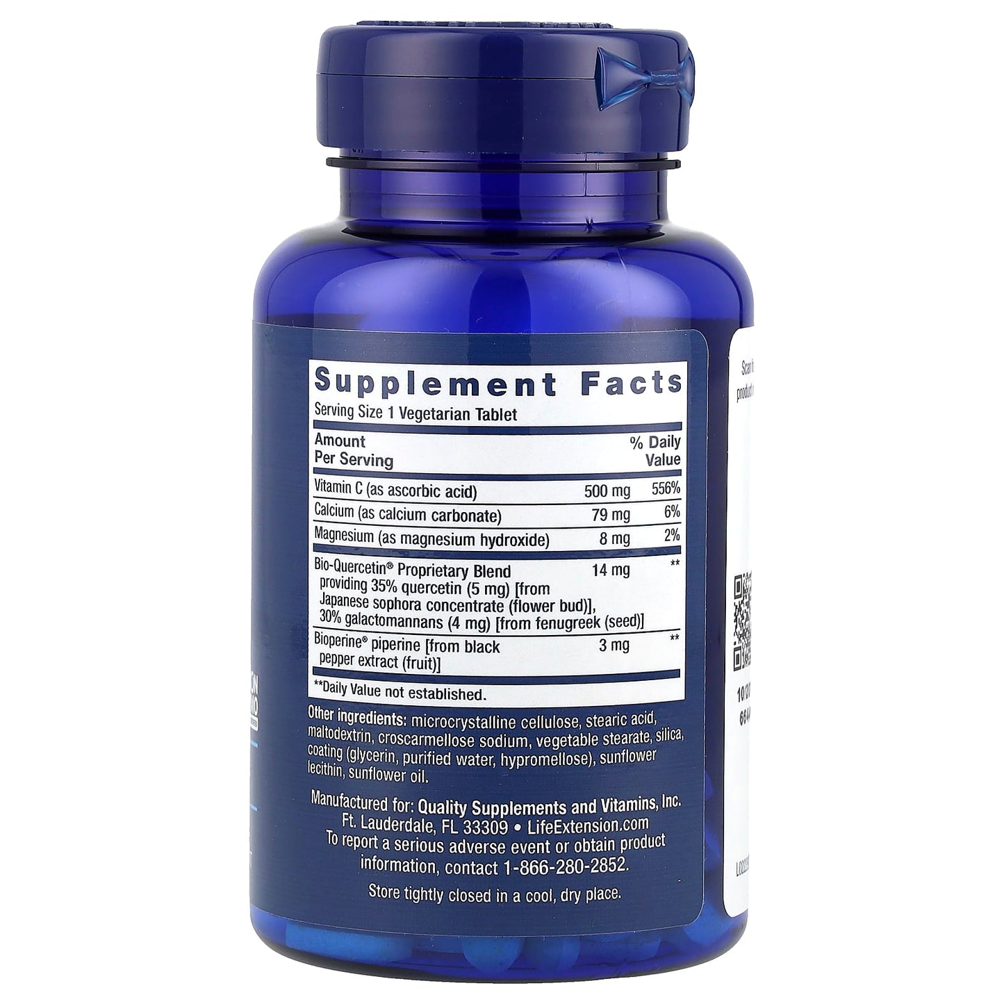 Life Extension, Fast-C® and Bio-Quercetin®, 60 Vegetarian Tablets - Image 2