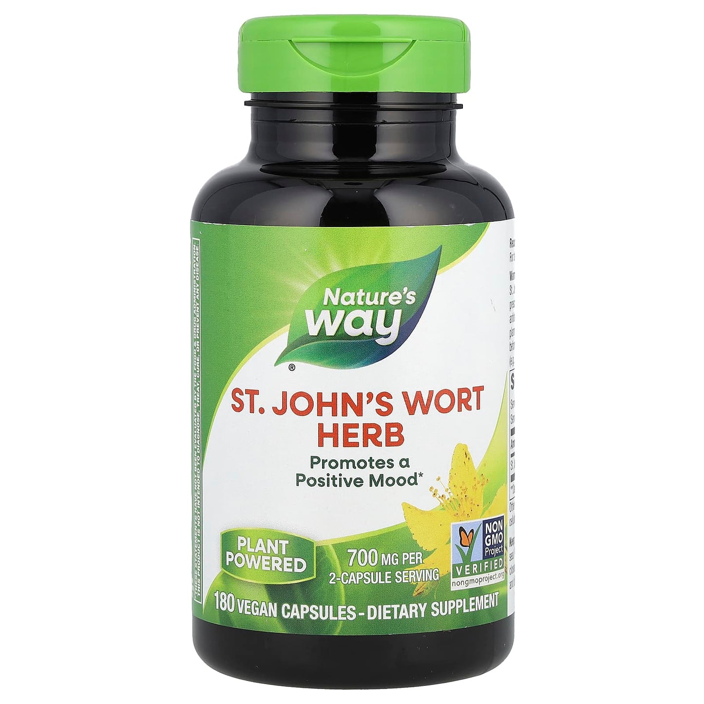 Nature's Way, St. John's Wort Herb, 180 Vegan Capsules (350 mg per Capsule) - Image 1