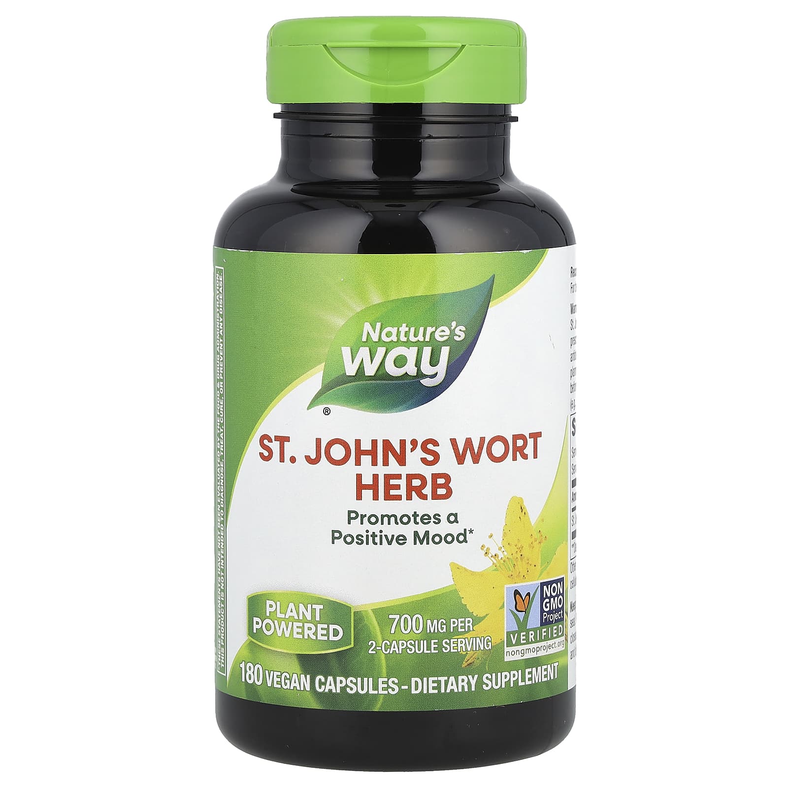 Nature's Way, St. John's Wort Herb, 180 Vegan Capsules (350 mg per Capsule) - Image 1