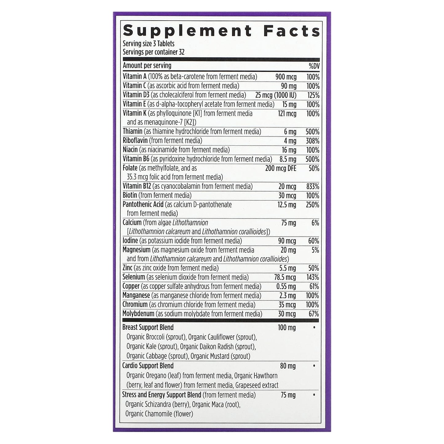 New Chapter, Women's 40+ Advanced Multivitamin, 96 Vegetarian Tablets - Image 2
