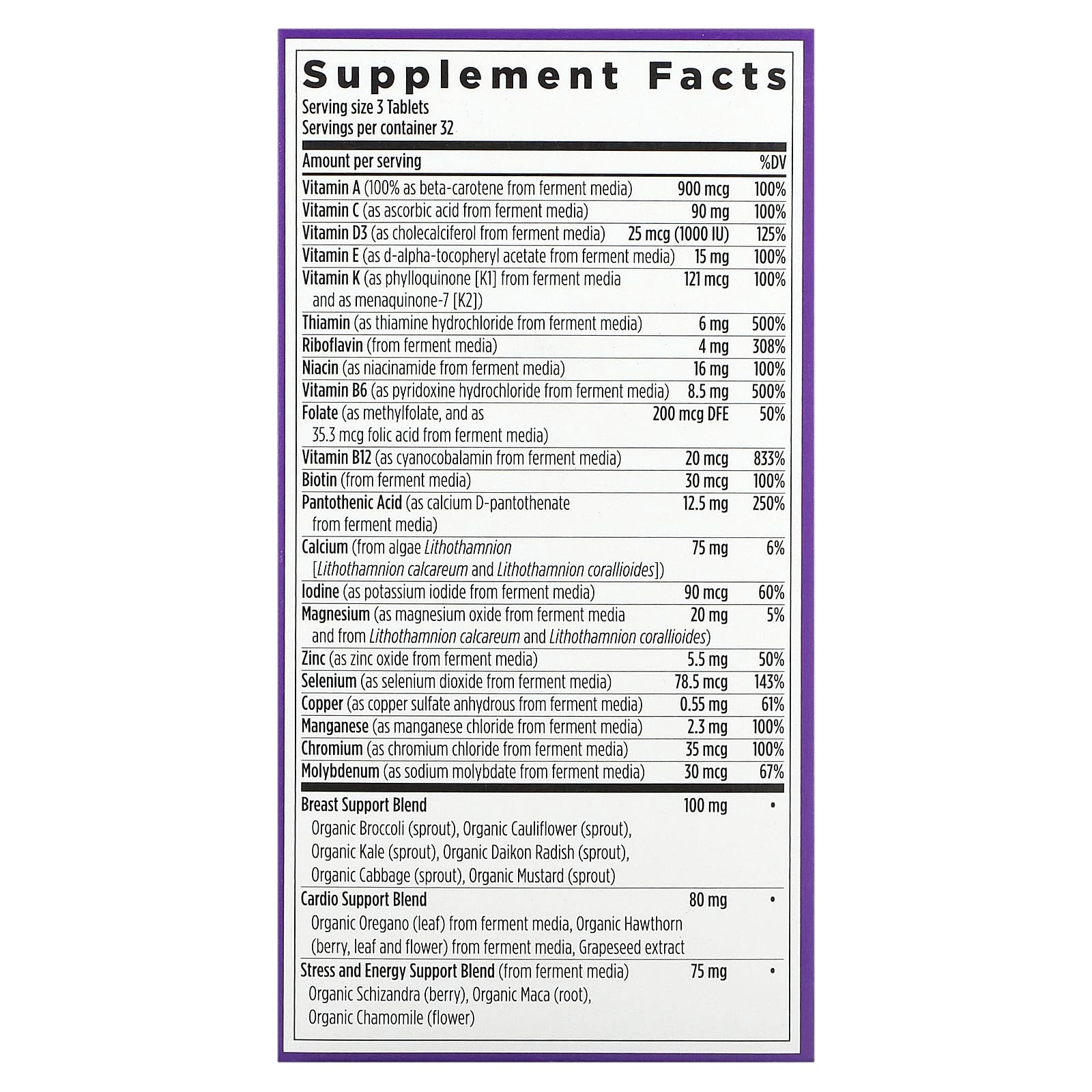 New Chapter, Women's 40+ Advanced Multivitamin, 96 Vegetarian Tablets - Image 2