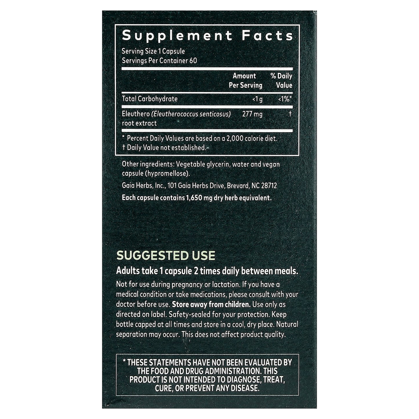 Gaia Herbs Eleuthero Root Energy Support Supplement - Image 2