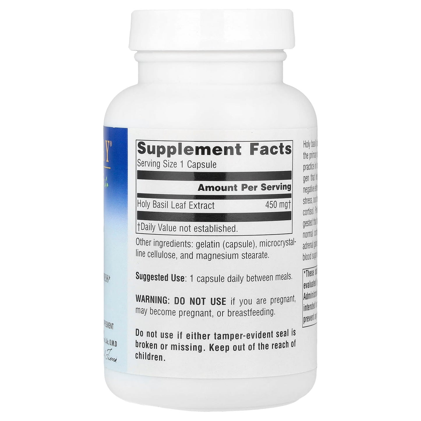 Planetary Herbals, Holy Basil Extract, 450 mg, 120 Capsules - Image 2
