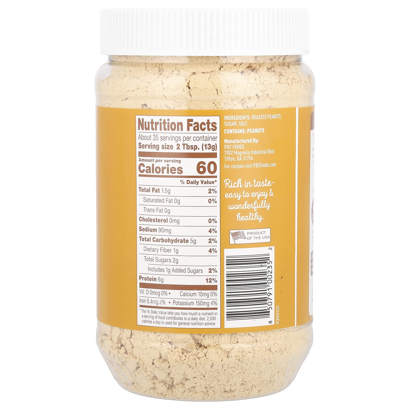 PB2 Foods, Original Powdered Peanut Butter, 16 oz (454 g) - Image 2