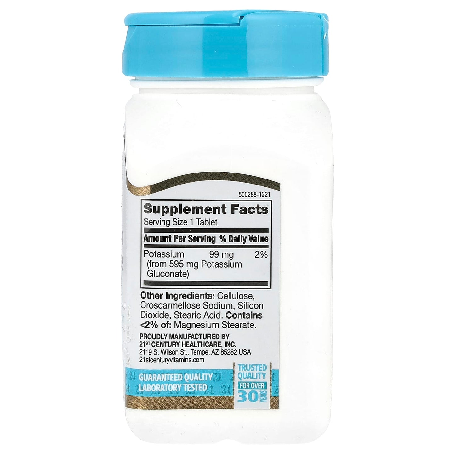 Potassium Gluconate Supplement 595mg, 110 Tablets | 21st Century - Image 2