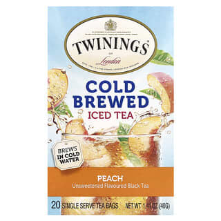 Peach Cold Brewed Iced Tea by Twinings, Unsweetened, 20 Single Serve