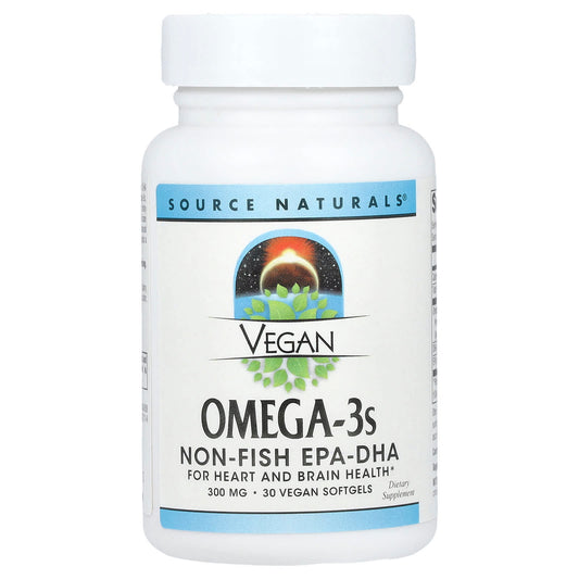 Source Naturals, Vegan Omega-3s, 30 Vegan Softgels - Image 1