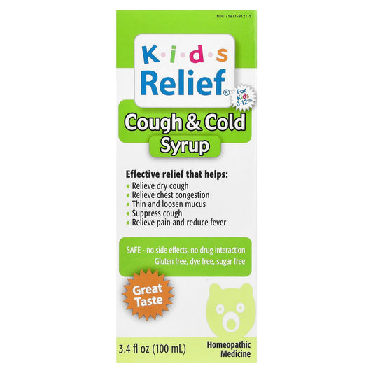 Homeolab USA Kids Relief Cough & Cold Syrup For Kids 0-12 Yrs - Image 1