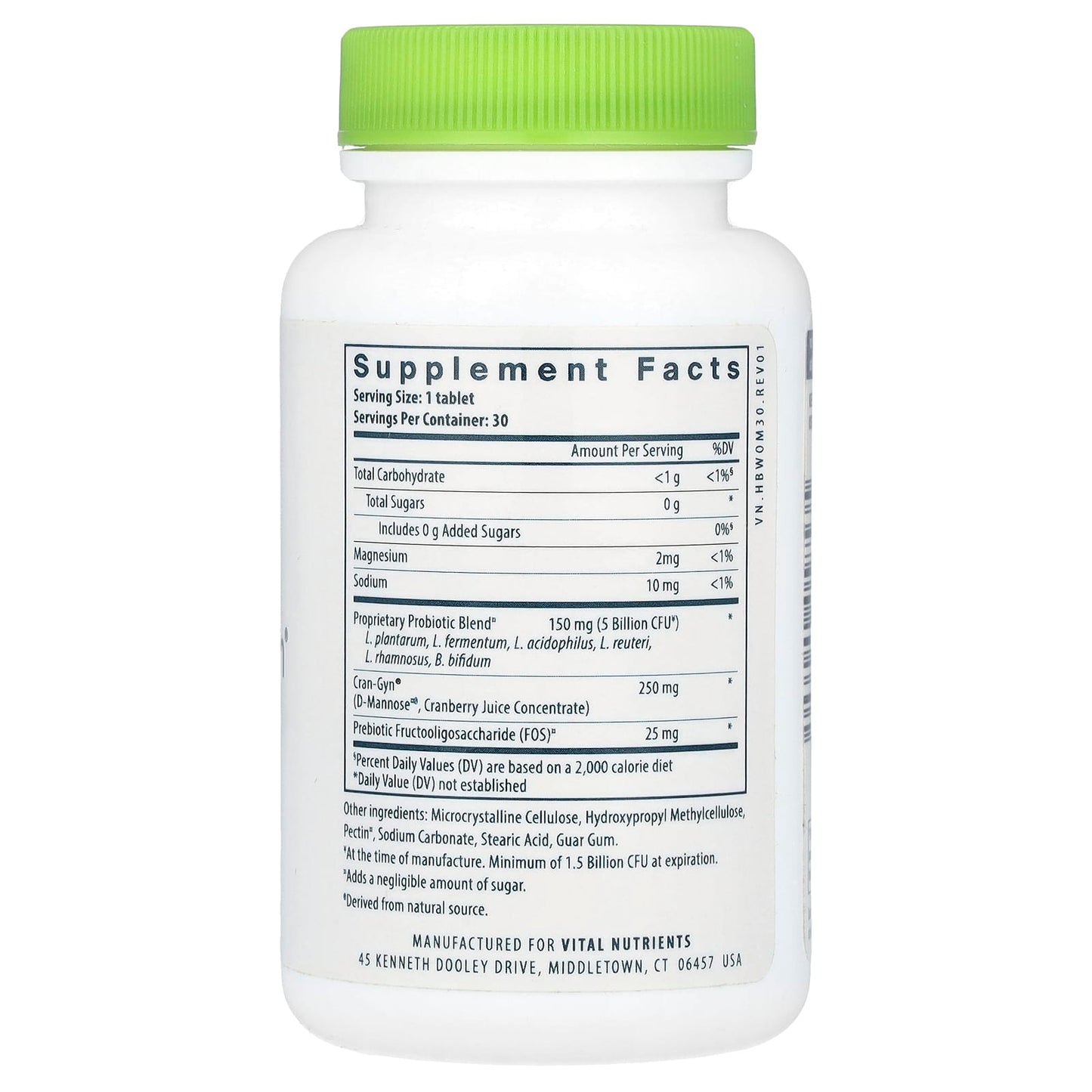 Vital Nutrients, Hyperbiotics®, Pro-Women® Probiotic, 30 Vegan Tablets - Image 2