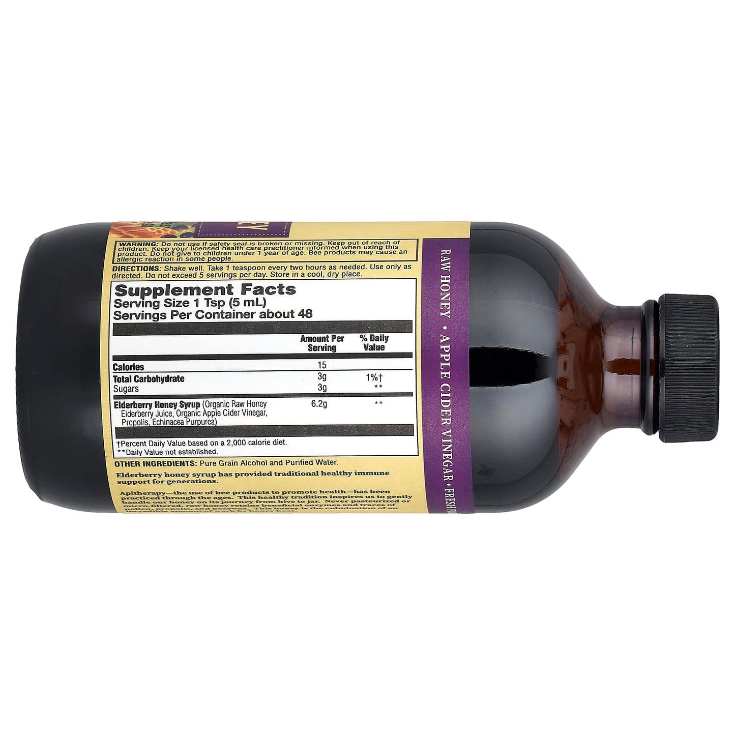 Zand, Immune Syrup, Elderberry & Honey , 8 fl oz (236 ml) - Image 2