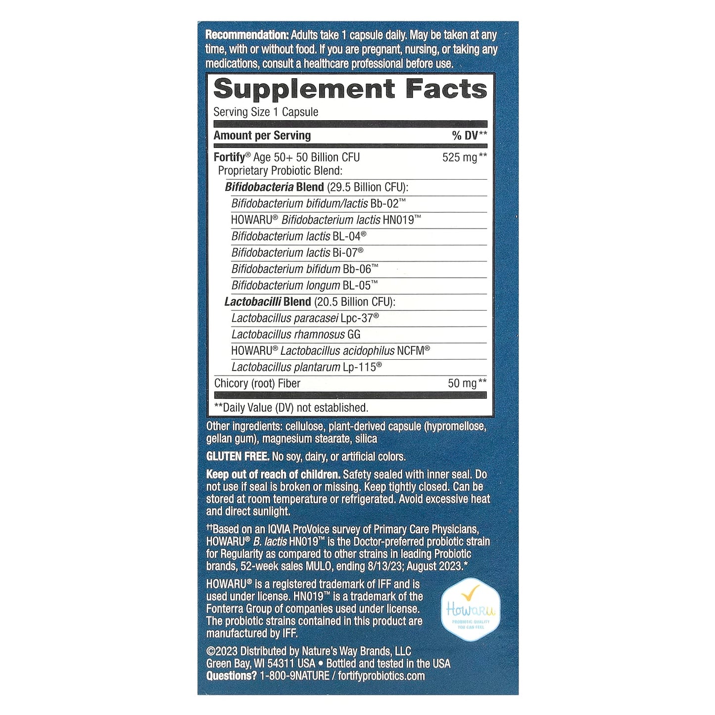 Nature's Way, Fortify®, Extra Strength Probiotic, Adults 50+, 50 Billion, 30 Delayed-Release Capsules - Image 2