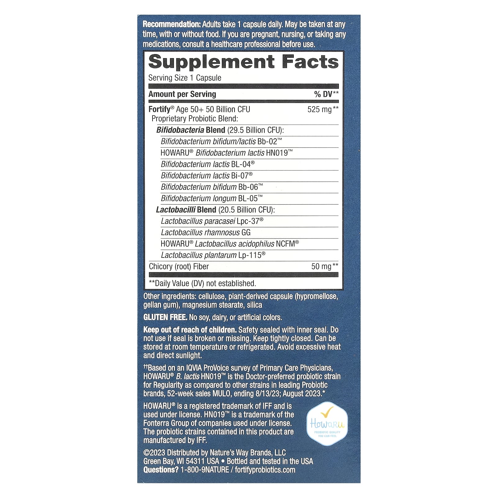 Nature's Way, Fortify®, Extra Strength Probiotic, Adults 50+, 50 Billion, 30 Delayed-Release Capsules - Image 2
